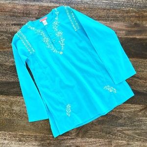 Bright Blue Bohemian Tunic, Size 5/6 Years